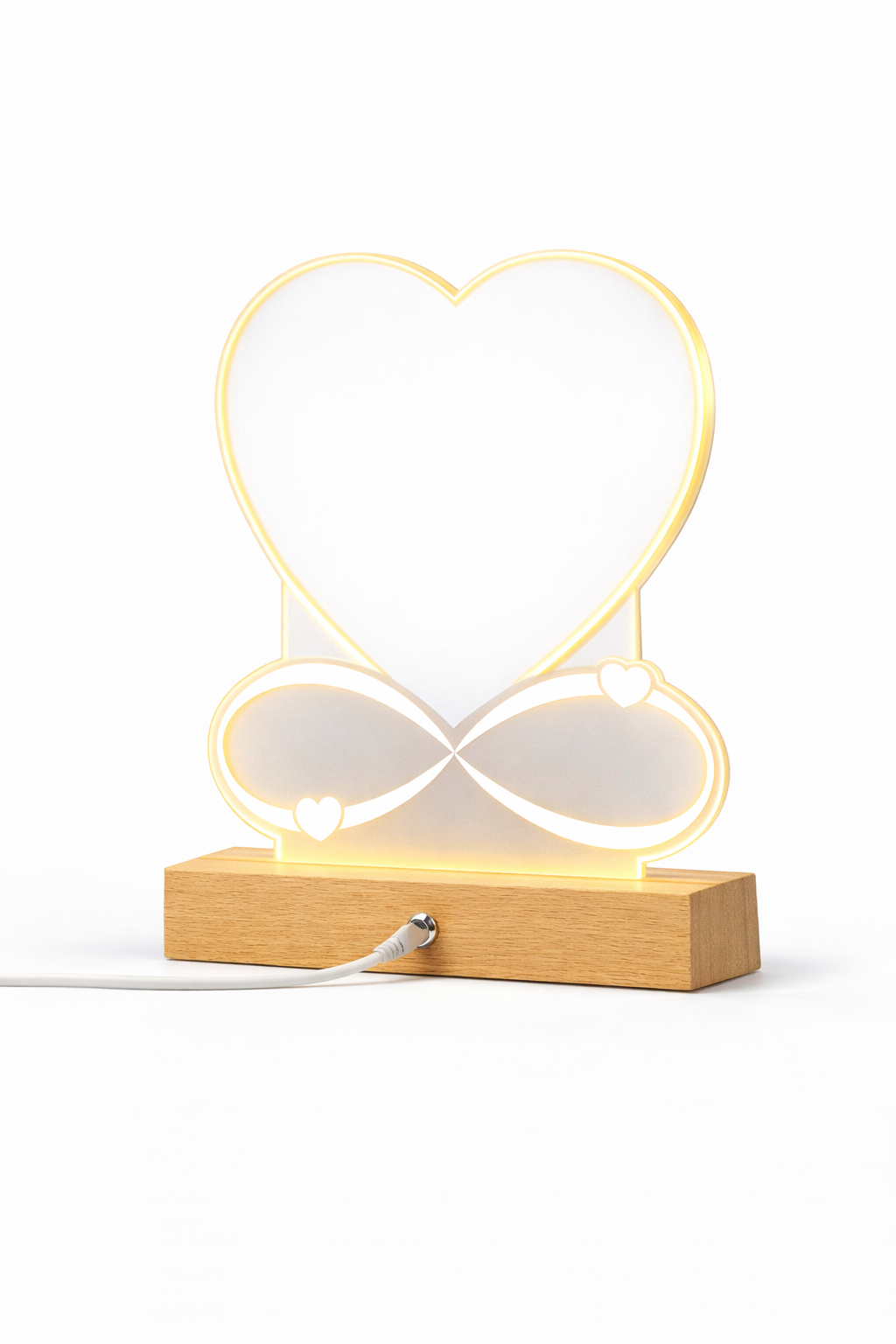 Placa Acrílica Personalizada Corazón Infinito